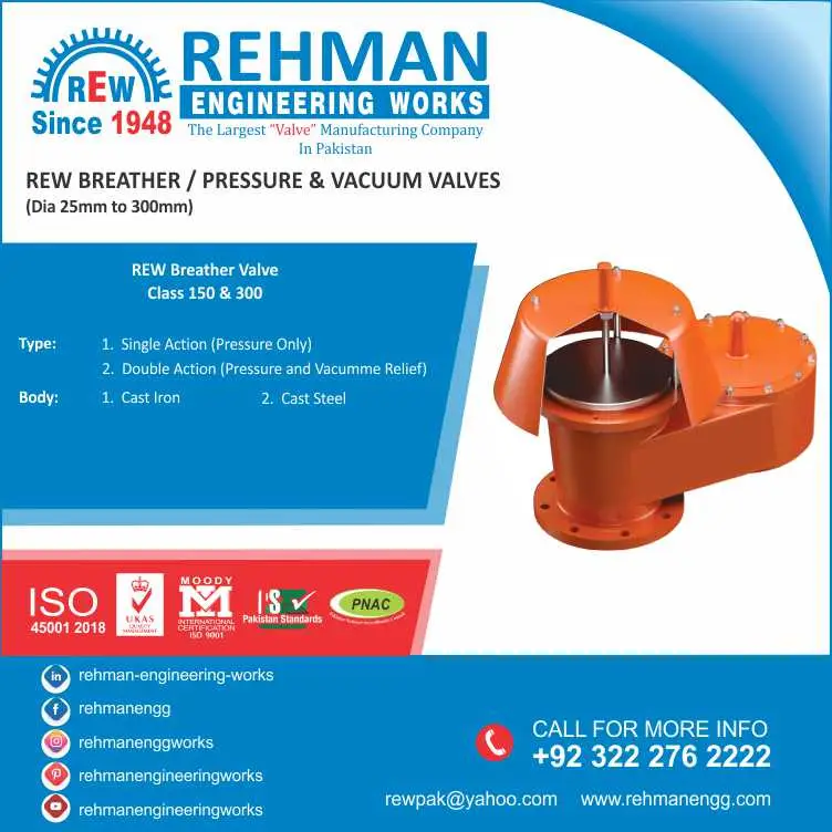 Breather pressure and vacuum valve